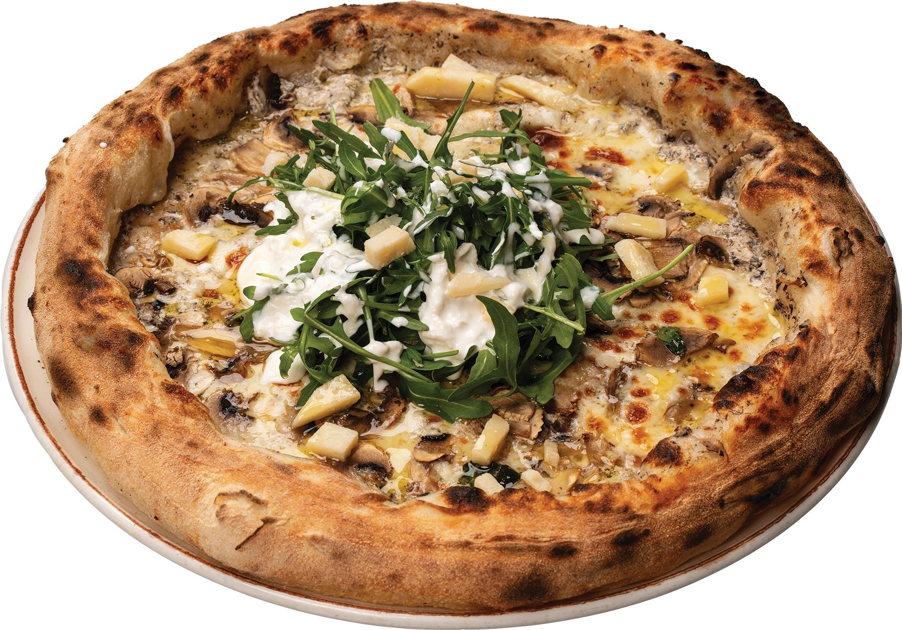 Stracciatella e Funghi